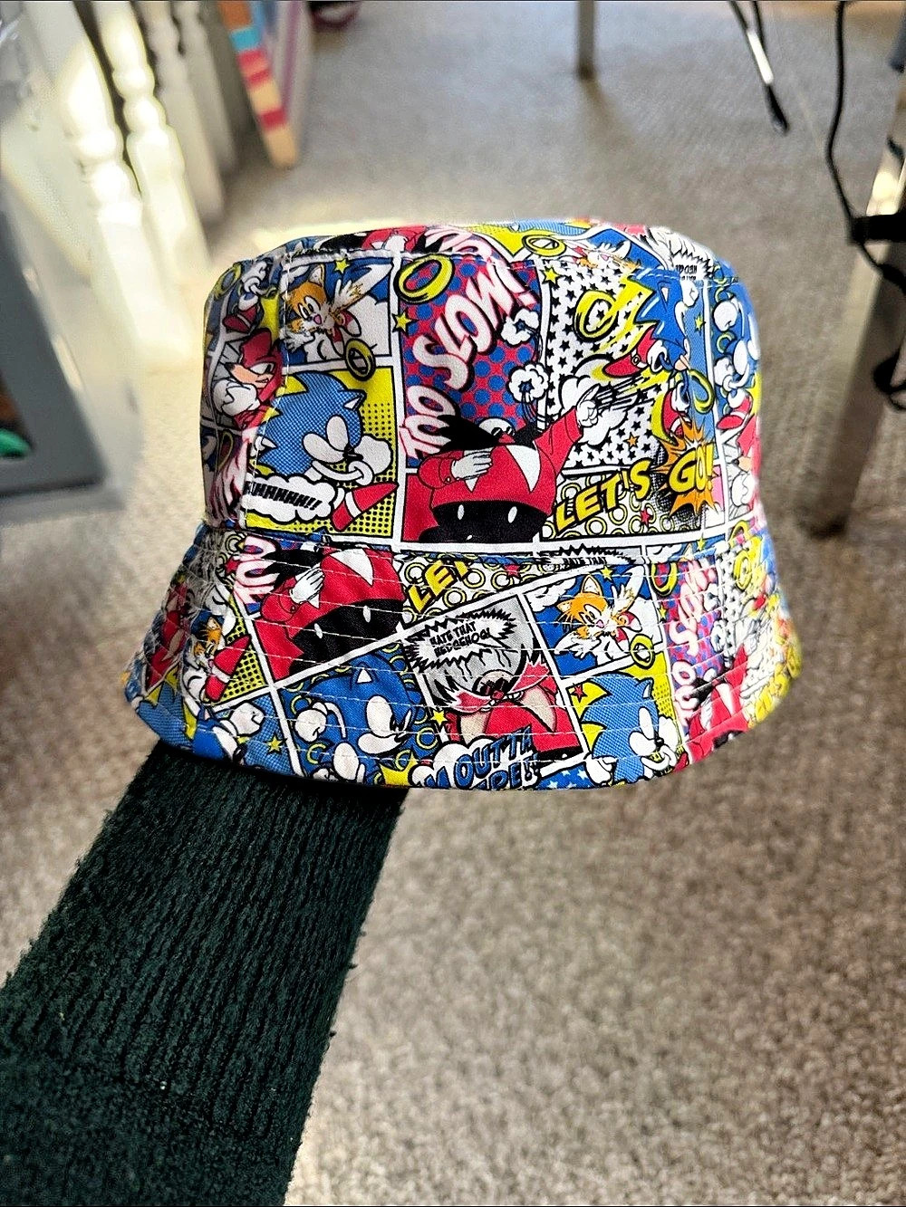 Sonic the Hedgehog Multi Comic Book Bucket Hat Blue & Multicolor